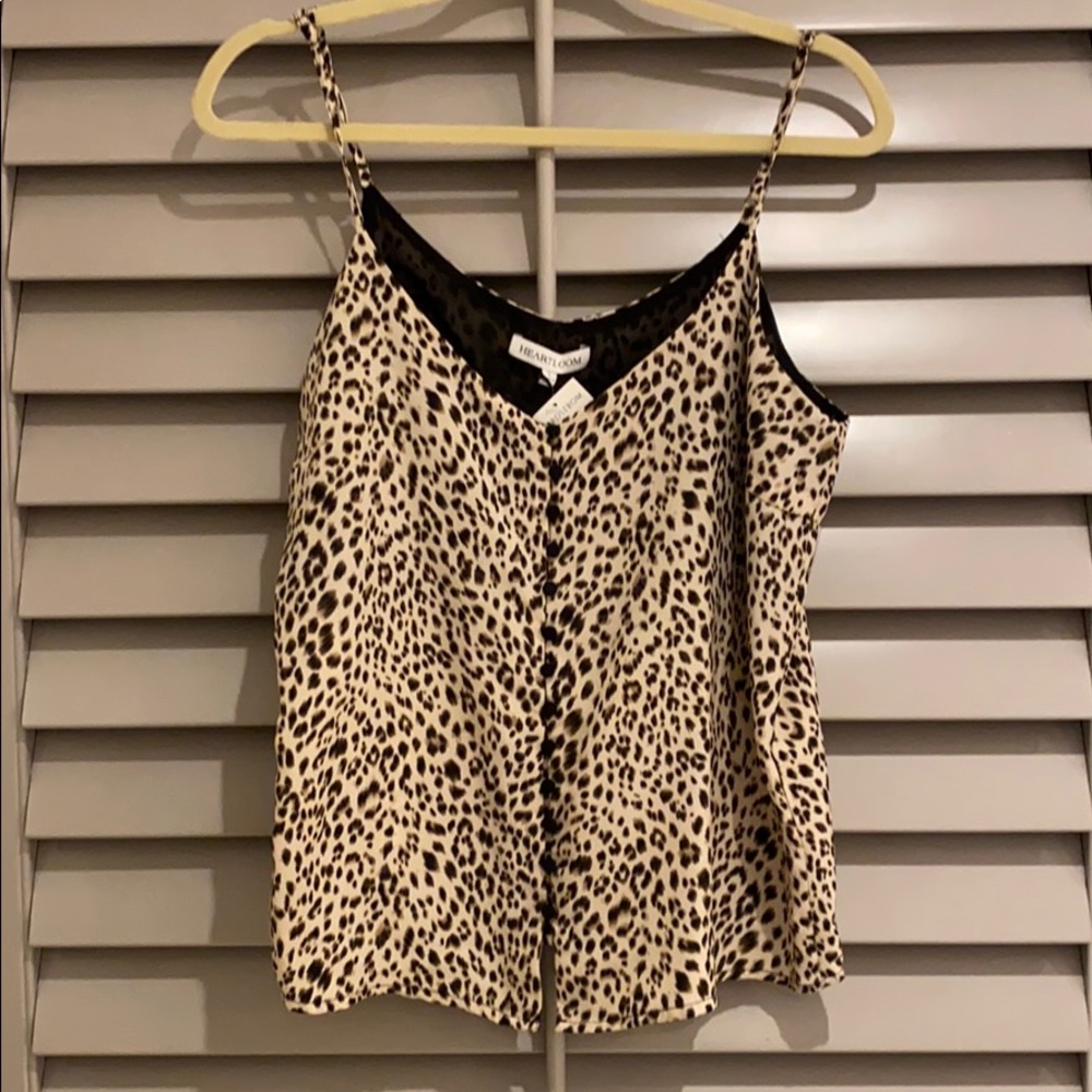 Leopard Spaghetti strap blouse size large